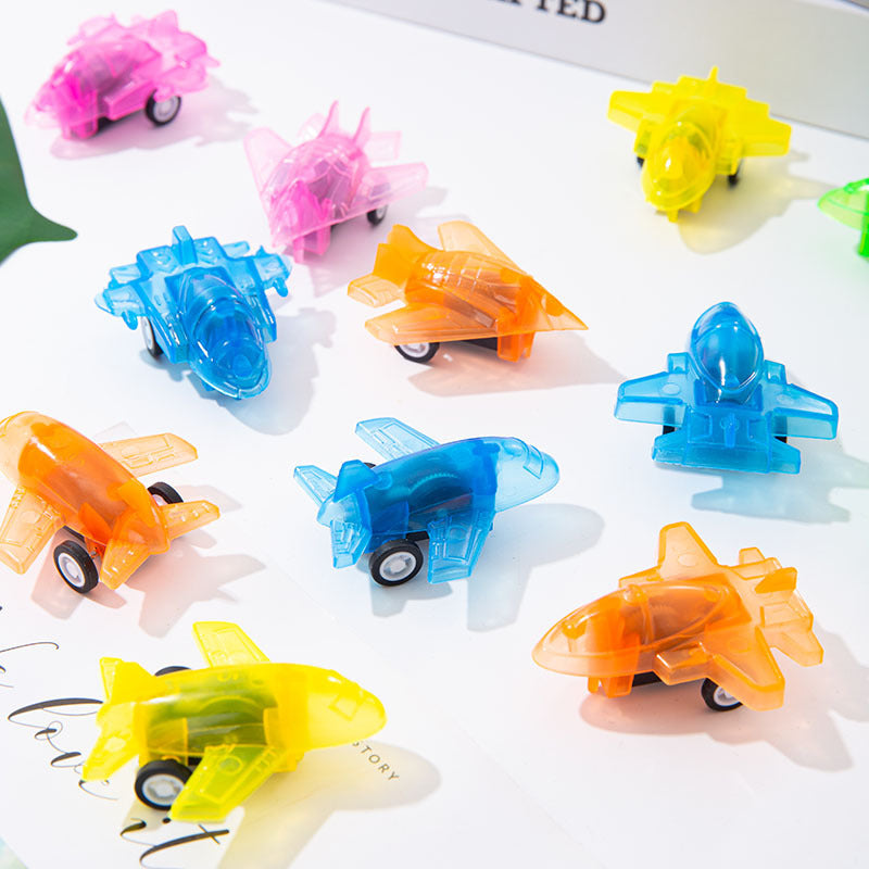 Children's Small Toys Transparent Pull-Back Mini Airplane Boys Kindergarten Prizes Creative Gifts Street Stall Wholesale…