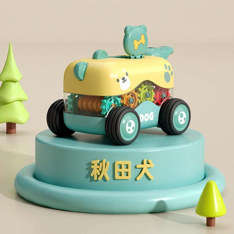 Manufacturer Produces Inertial Cartoon Gear Whistle Toy Car Educational Early Education Baby Crawling Toy Car Sliding and…