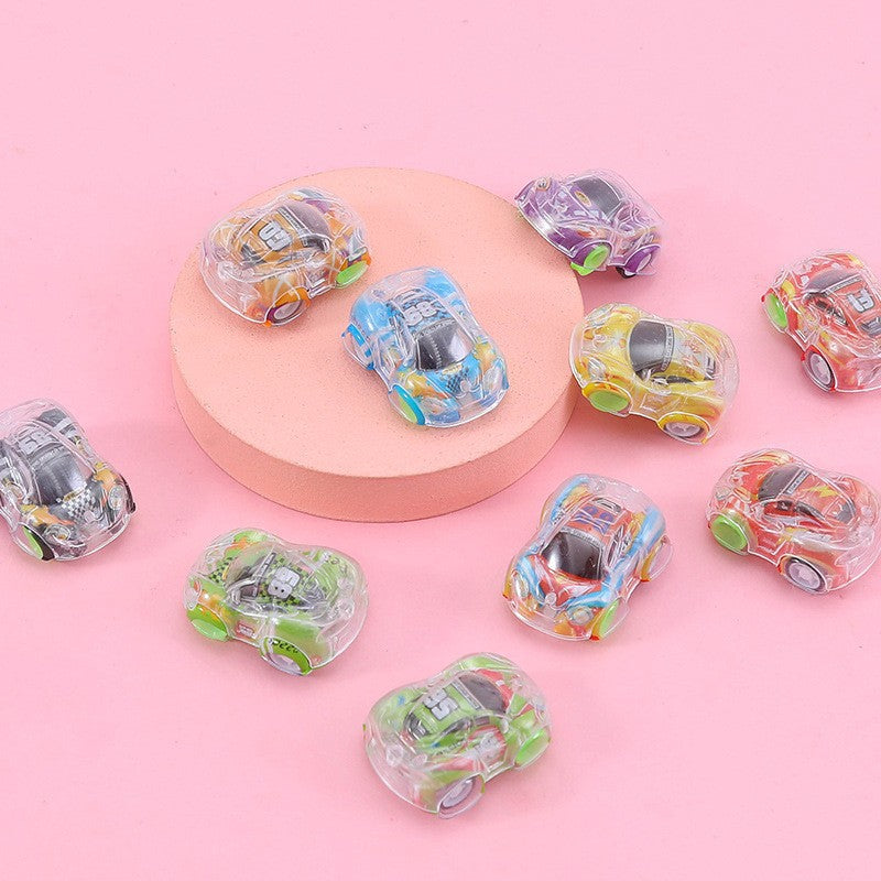 Double color shell transparent back force car inertia mini racing wholesale toy push gift boy model - image 2