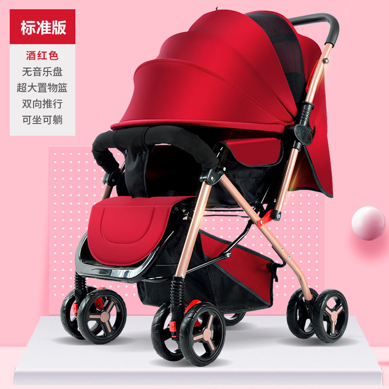 High-View Stroller for Babies, Can Sit and Lie Down, Bicycle-Style, Lightweight Children's Push Stroller, Baby Stroller…