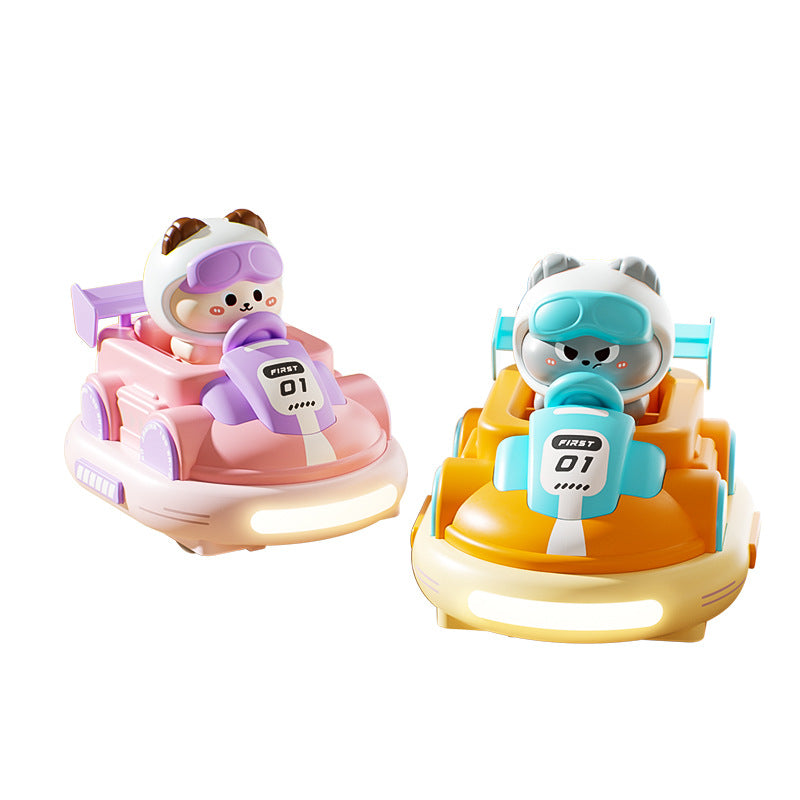 Children's cute remote control bumper car sound and light ejection robot 2.4G remote control war boy toy car - image 5