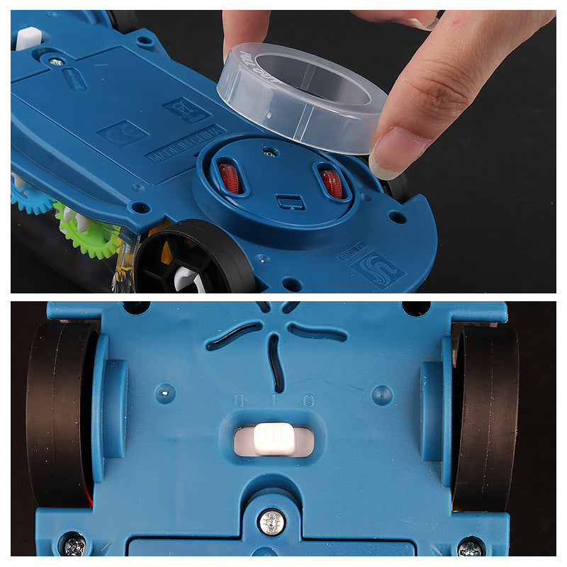 Cross-border Electric Universal transparent gear concept car Music light racing simulation model car children's puzzle…