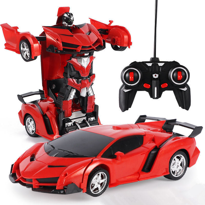 Cross-border one-button deformation robot King Kong remote control car racing rechargeable electric children's toy boy…