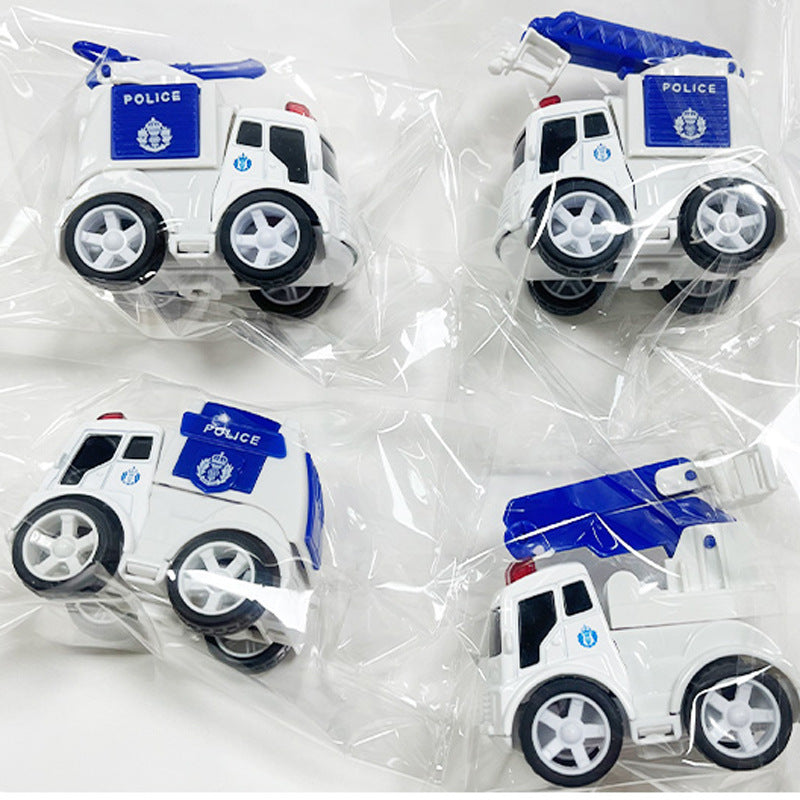 Explosive alloy fall-resistant car inertia car simulation car mini car children baby boy toy police car - Police car bare…