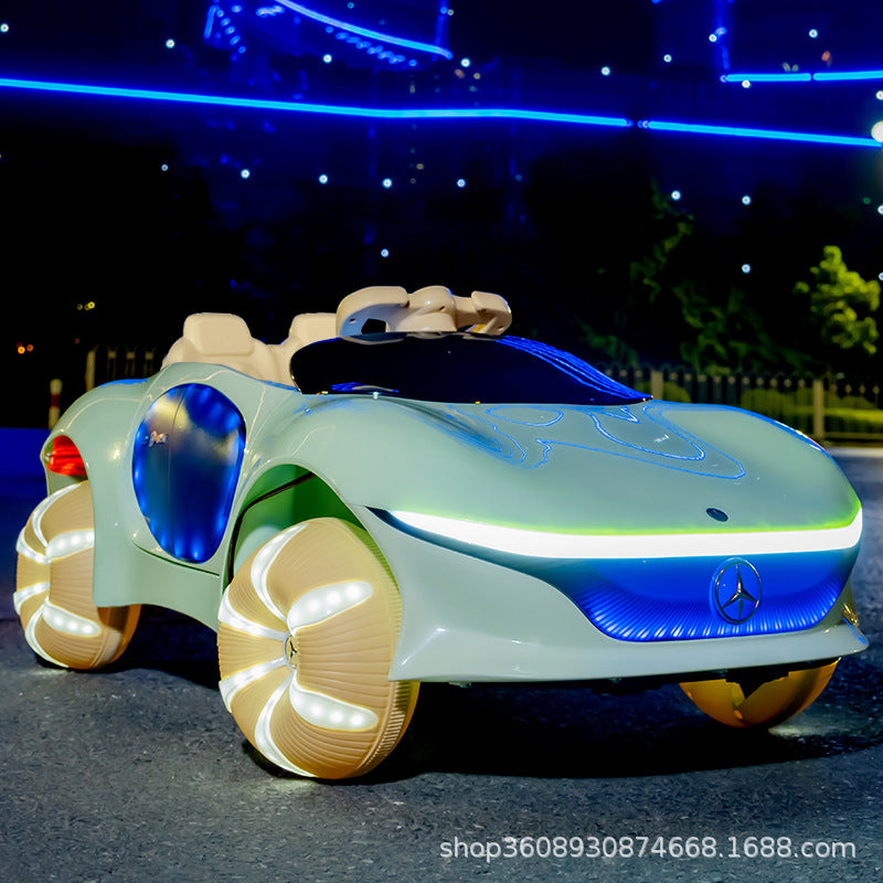 Children's electric four-wheel car 1-6 years old boys and girls baby remote control toy car can sit adults children…