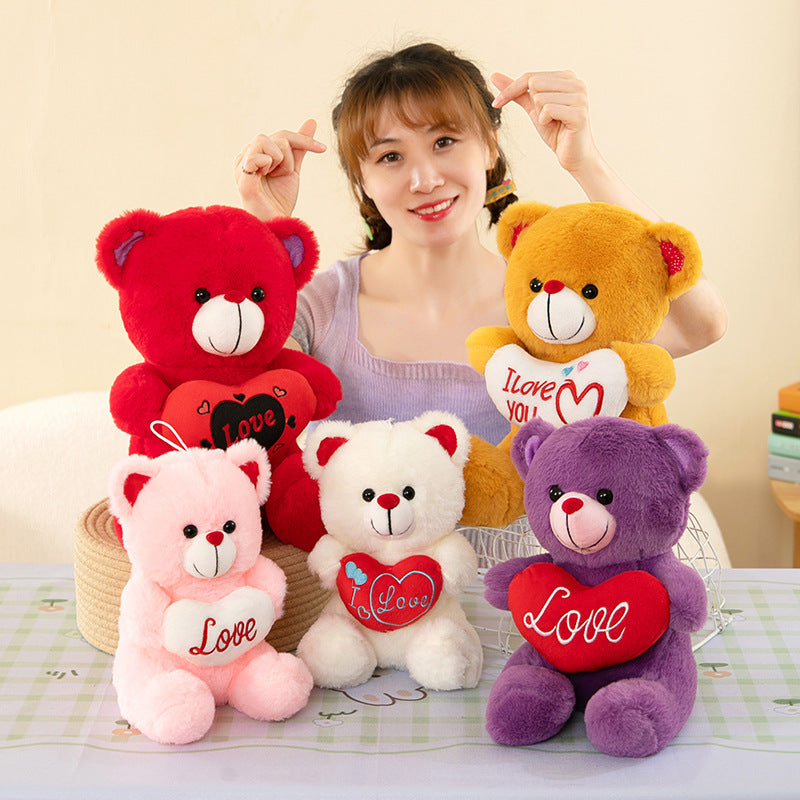 Foreign trade colorful hug bear plush teddy bear doll cute bear doll pillow children's gift wholesale - image 4