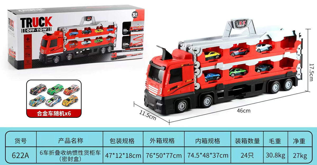 Toy car deformation card transporter storage folding track ejection car alloy children boy gift wholesale - Transforming…