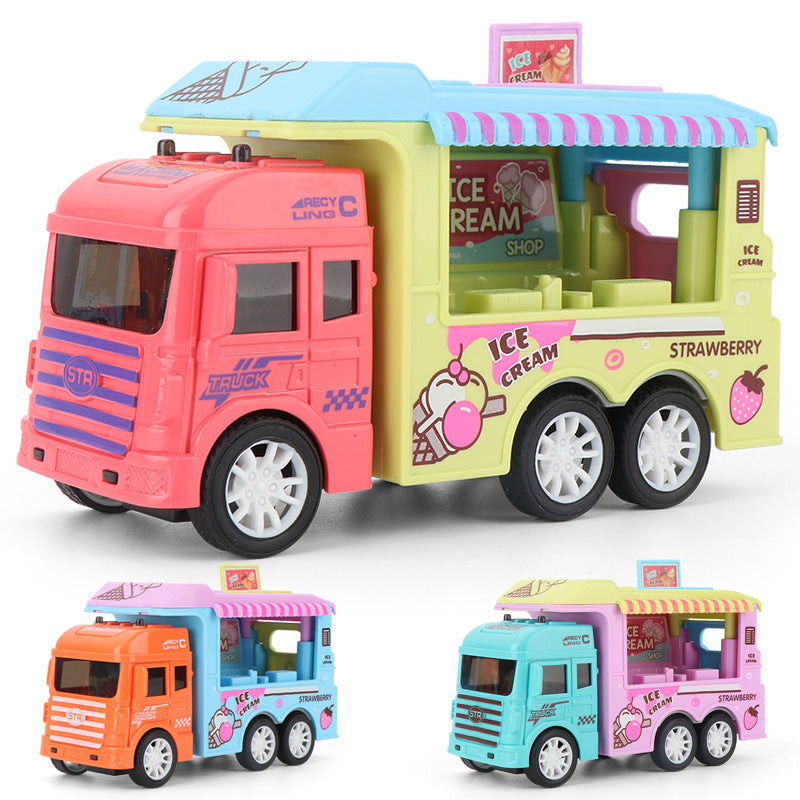 Tiktok Cross-Border Children's Toy Set: Hamburger Fast Food Inertia Car, Pretend Play Shopping Set, Boys' Educational Toys…