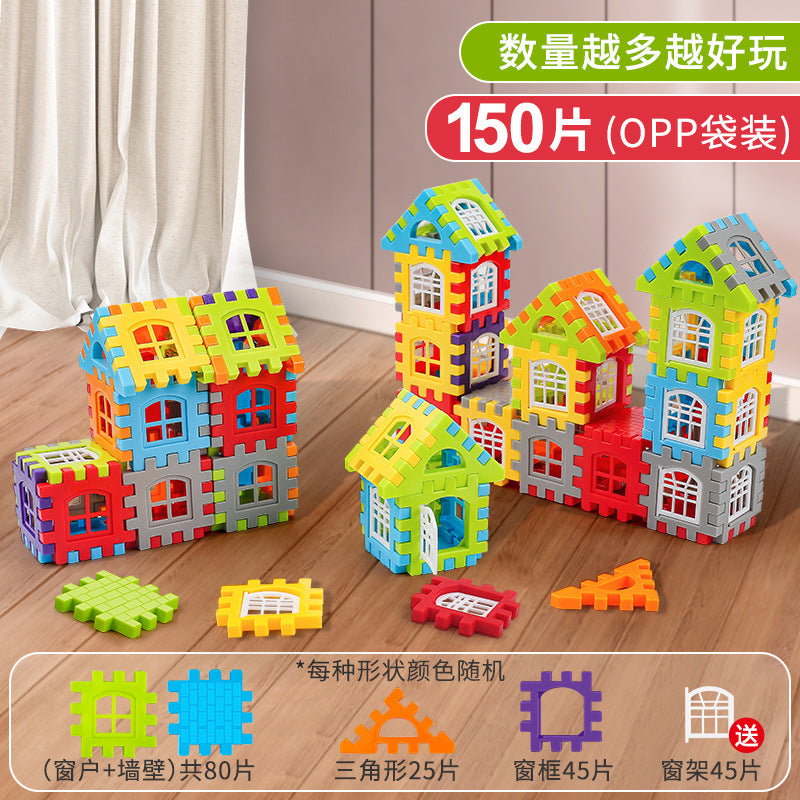 Cross-Border Children's Building Blocks Large Particle Cube Assembly Toys for 3-6 Year Old Boys and Girls Educational Model…