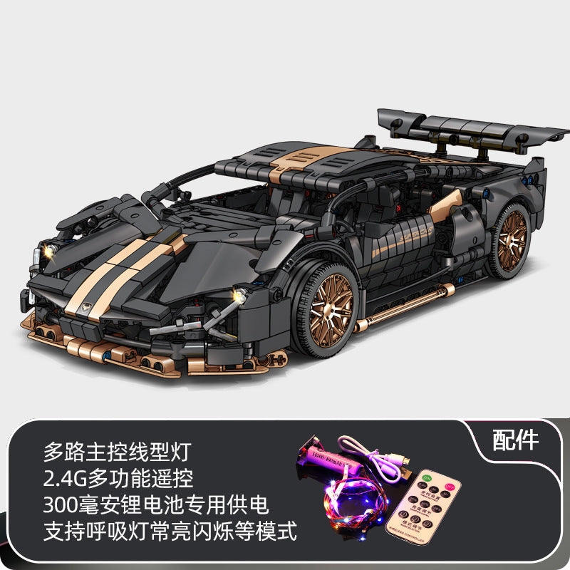 911 Electroplated Purple Apollo Sun God Drift Sports Car Model High-Difficulty Assembly Building Blocks Toy Wholesale…