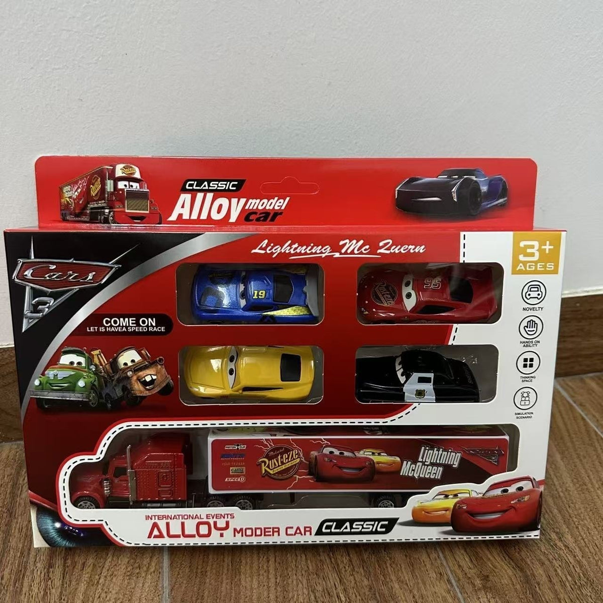 Cross-border exquisite set of alloy Thomas & Friends mini alloy pull-back inertia toy cars wholesale - 【4 Cars + 1 Cargo…