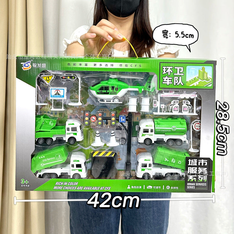 Wholesale Construction Vehicles, Fire Truck Models, Inertia Pull-Back Car Sets, Engineering Toy Cars, Boys' Toys, Street…