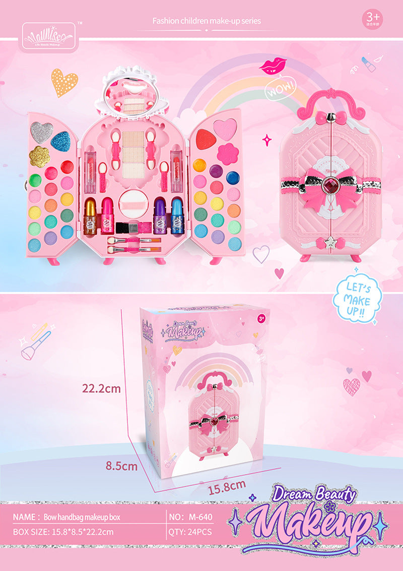 Amazon Cross Border Children Cosmetics suit Girls Makeup Nail Polish Toy Suitcase Performance Birthday Gift - M-640…
