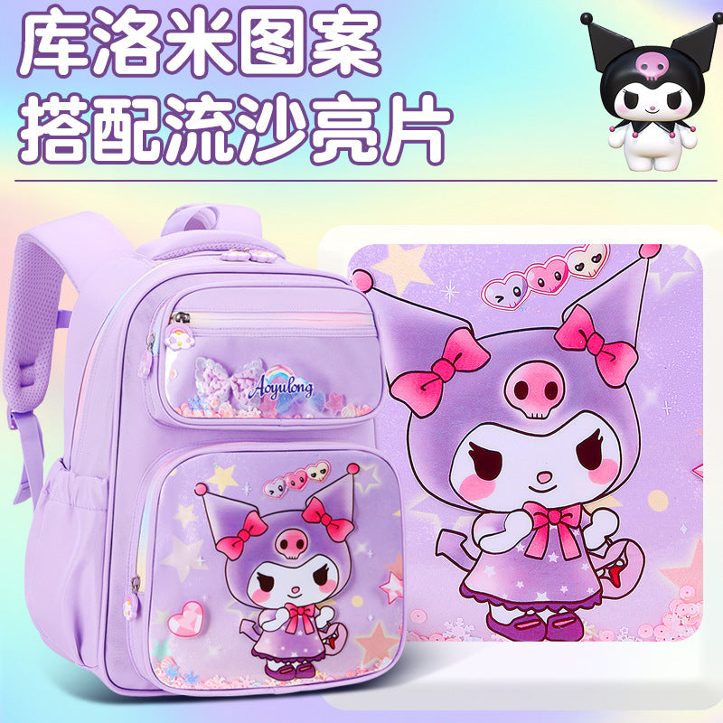 2024 New Kulomi Schoolbag Primary School Girl's Grade One, Two and Three Girls' Ridge Protection and Weight Reduction…