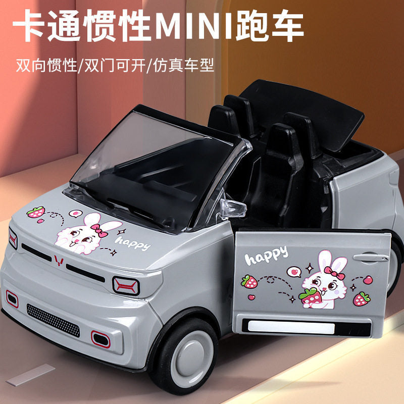 Toy Car Kidsren's Cartoon Mini Convertible Car Artificial Plastic Mini Car Model Boy Girl Car - [gray] mini convertible…