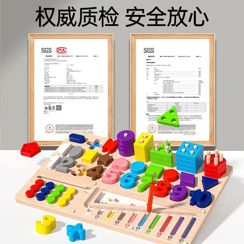 Children's Toys, Early Education Montessori Teaching Aids, 1-3 Years Old, Educational Logarithmic Board Puzzles, Baby Smart…