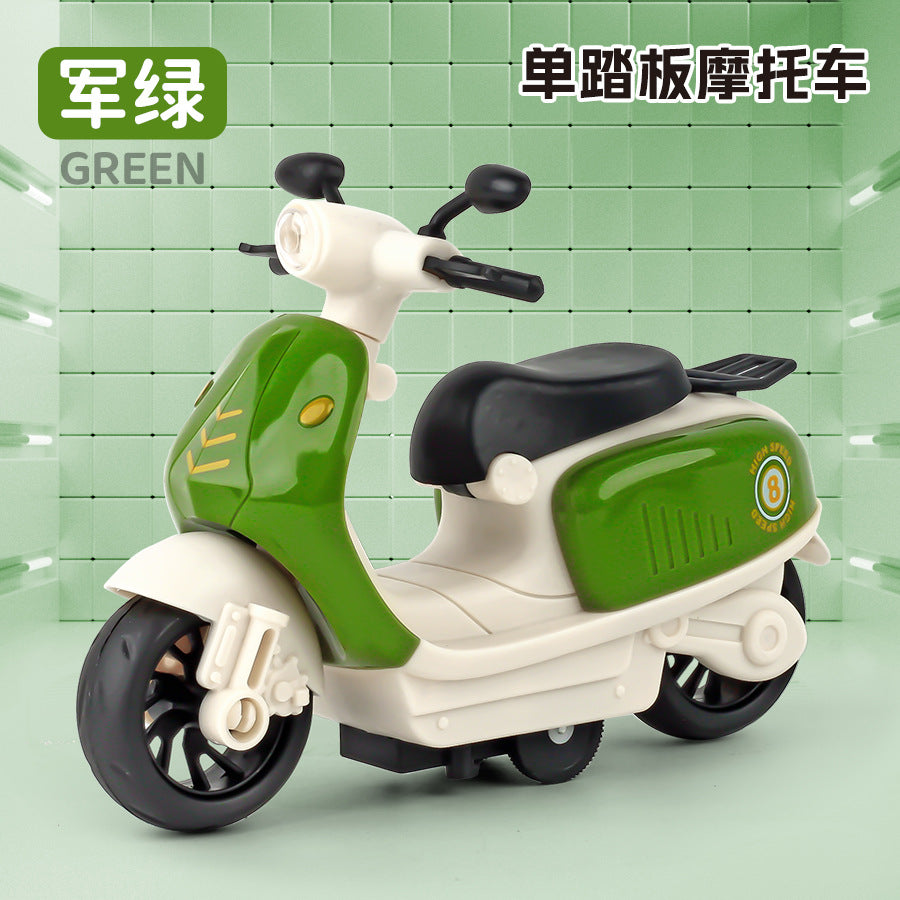 New Children's Inertia Motorcycle Model Boy Side Tricycle Selected Wholesale Educational Boutique Doll Machine - Green…