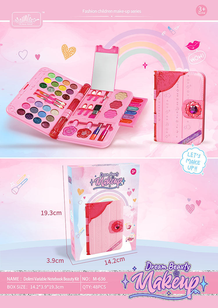 Amazon Cross Border Children Cosmetics suit Girls Makeup Nail Polish Toy Suitcase Performance Birthday Gift - M-636…