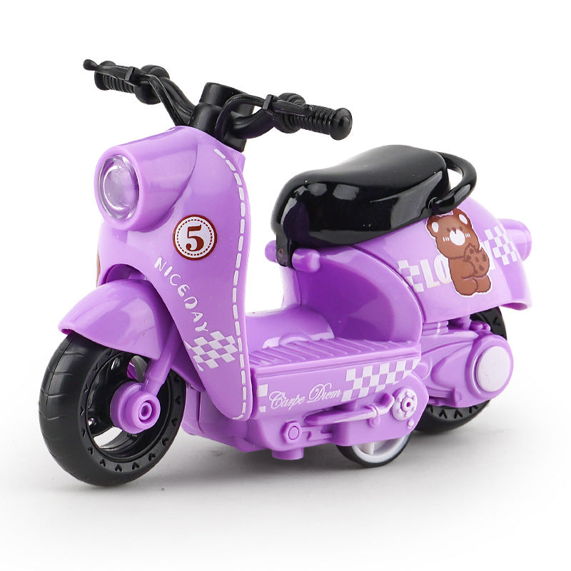 Cross-border generation children's toy boy baby simulation alloy motorcycle ornaments key chain model toy car - {xy lamb…