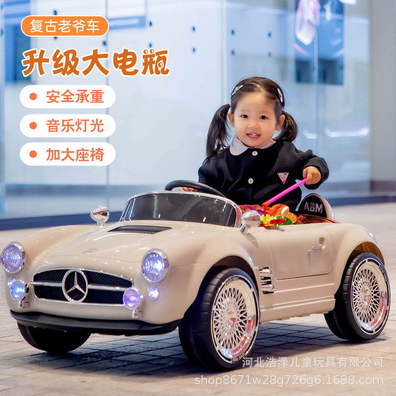 Children's Electric Four-Wheel Car, Toddler Remote Control Car, Baby Toy Car, Children's Classic Car, Rechargeable and Can…
