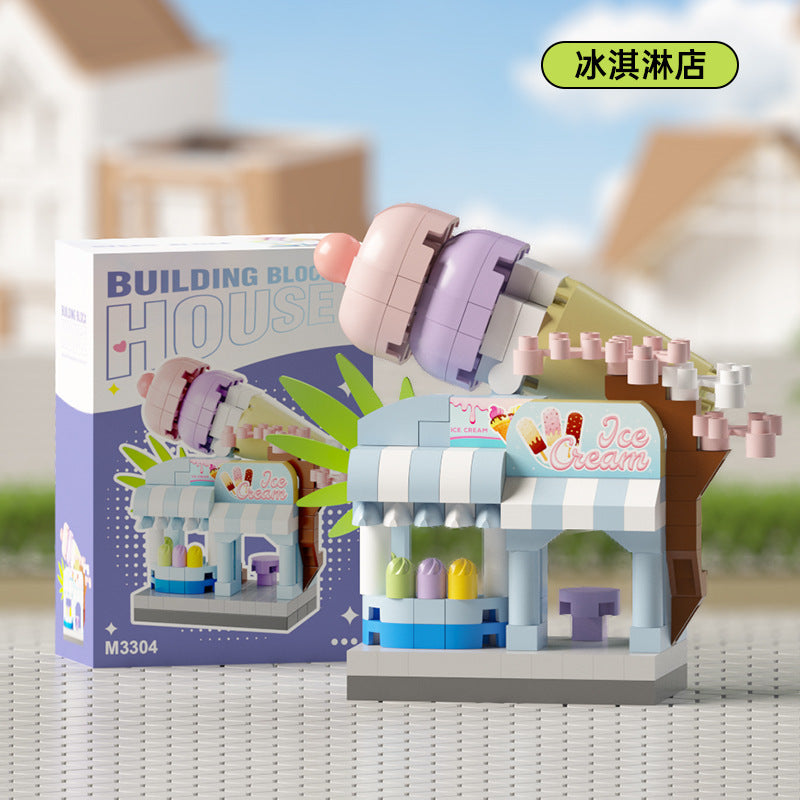 Compatible with Le Dream Store Micro-Particle Building Blocks, Street Scene Ornaments, Children's Educational DIY Toys ​…