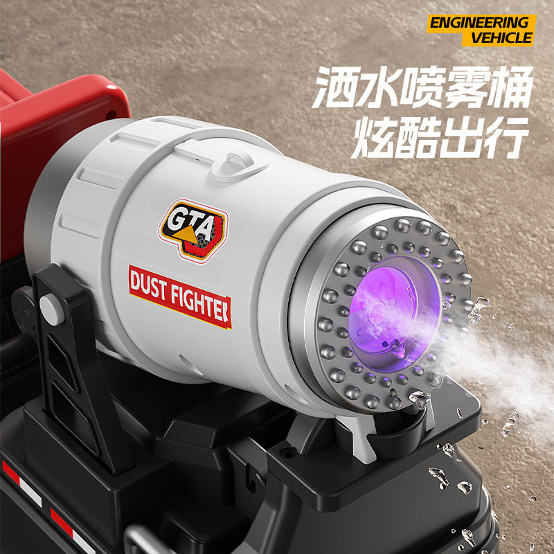 Sliding Spray Mixer Truck Safety Backrest Enlarged Storage Box Light Music Anti-Skid Tires Smooth Body - image 4