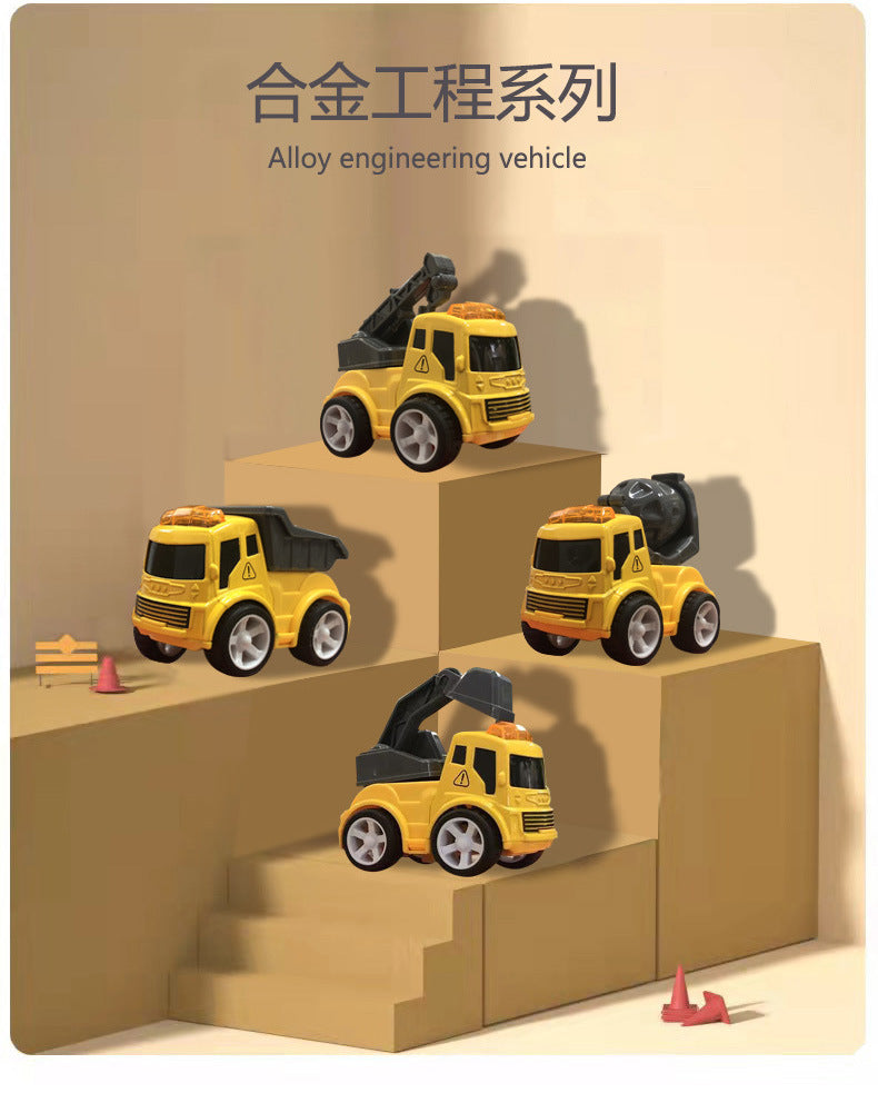 Explosive alloy fall-resistant car inertia car simulation car mini car children baby boy toy police car - Single price of…