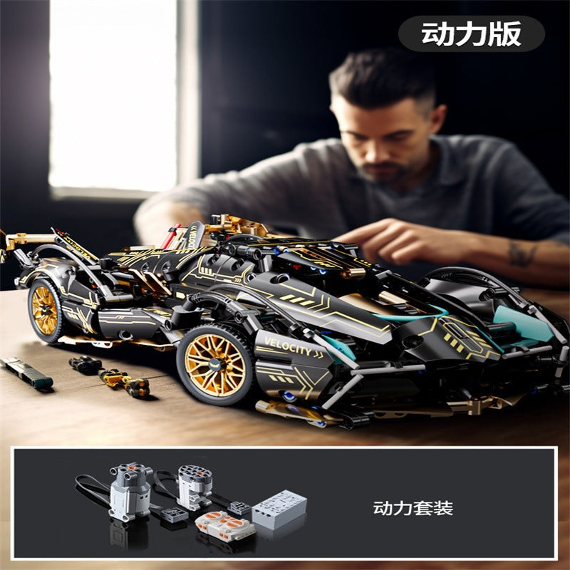 Cross-Border New Product Cyberpunk Building Block Ornaments 911 Lamborghini Space-Themed Sports Car Children's Toy Car…