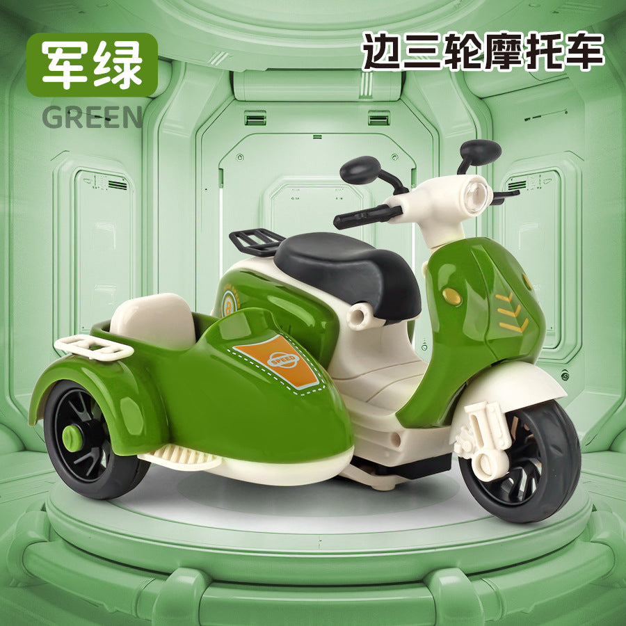 New Children's Inertia Motorcycle Model Boy Side Tricycle Selected Wholesale Educational Boutique Doll Machine - Green…