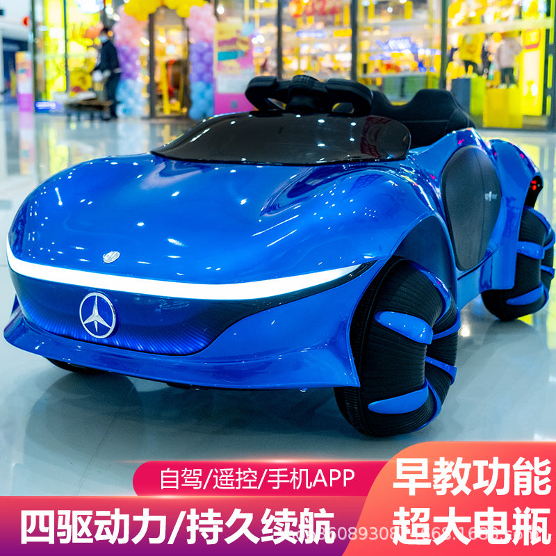 Children's electric four-wheel car 1-6 years old boys and girls baby remote control toy car can sit adults children…