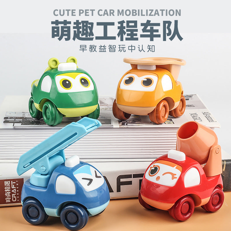 Chattering ground stall adorable engineering team inertia cartoon car variety of models without battery children's toys…