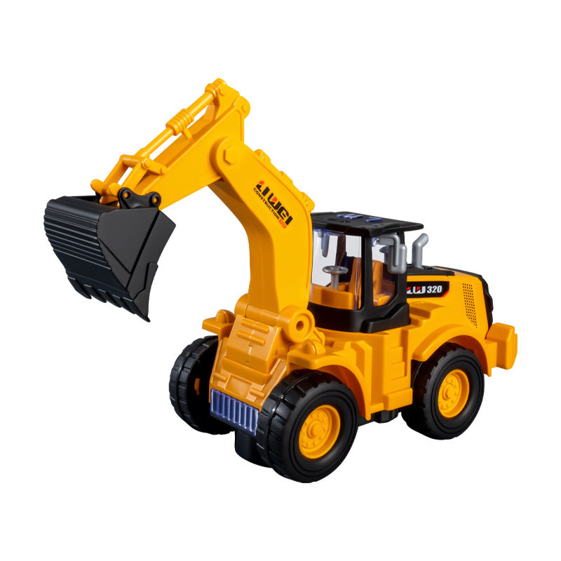 Large Electric Sound and Light Engineering Vehicle for 2-6 Year Old Babies, Children's Gear-Turning Excavator, Early…