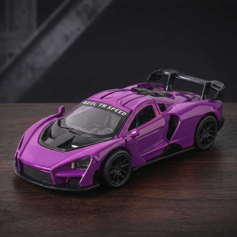 Alloy car model toy for boys and children, pull-back simulation double-door sports car, mini racing car, CE certified…