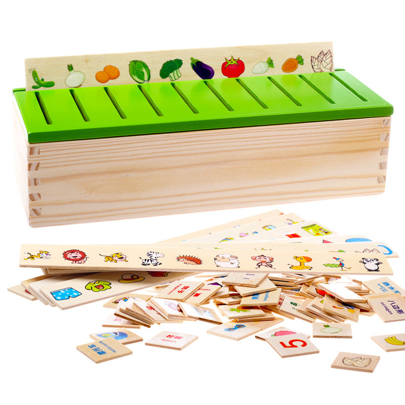 Children's early education educational toys knowledge classification box kindergarten Montessori teaching aids cognitive…