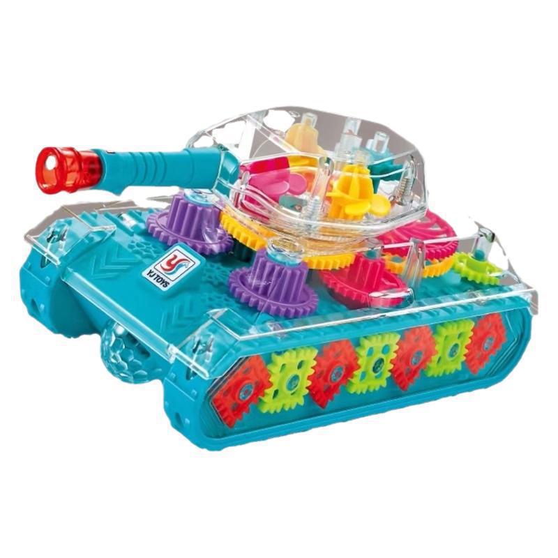 Children's Gear-Driven Electric Land Vehicle Car Toy for 1-3 Year Old Babies, Educational Enlightenment Toy with Lights and…