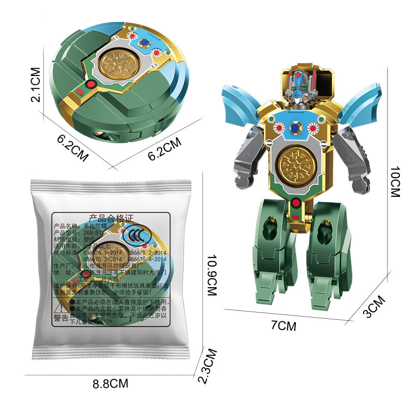 Fidget Spinner Mecha Robot Robot Dog Transforming Tank Gyro Spinning Top Children's Toy to Develop Grip Ability - Robot…