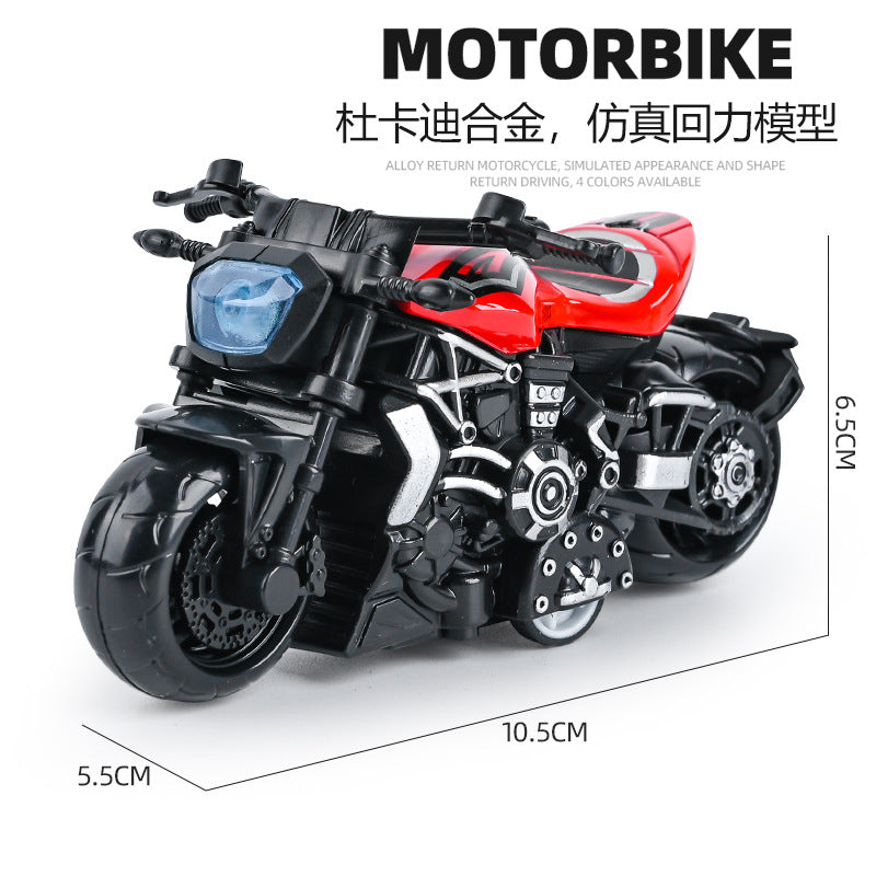 Alloy Motorcycle Model Ornaments Motorcycle Toys Cake Baking Decoration Ornaments Simulation Racing Boy Toy Car - {Red…