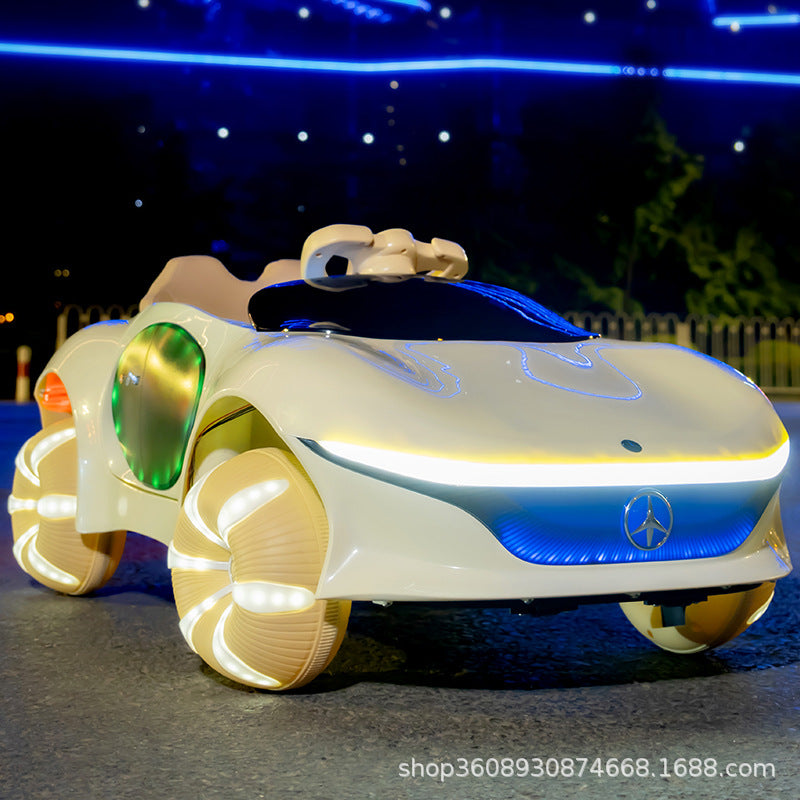 Children's electric four-wheel car 1-6 years old boys and girls baby remote control toy car can sit adults children…