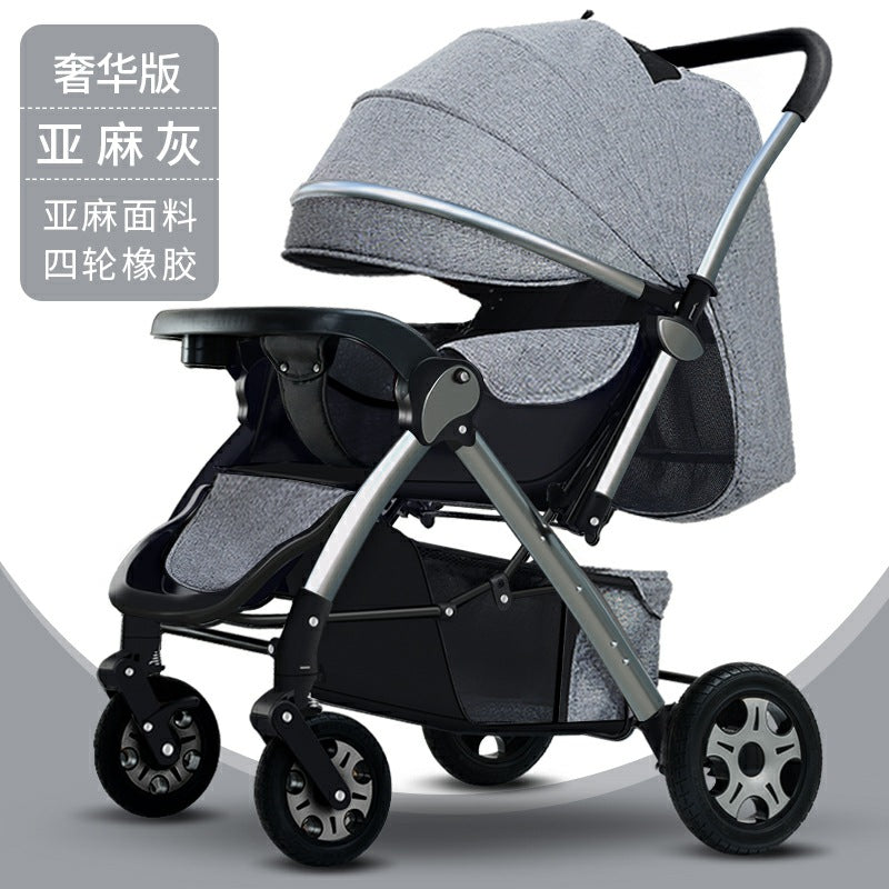 High-View Stroller for Babies, Can Sit and Lie Down, Bicycle-Style, Lightweight Children's Push Stroller, Baby Stroller…