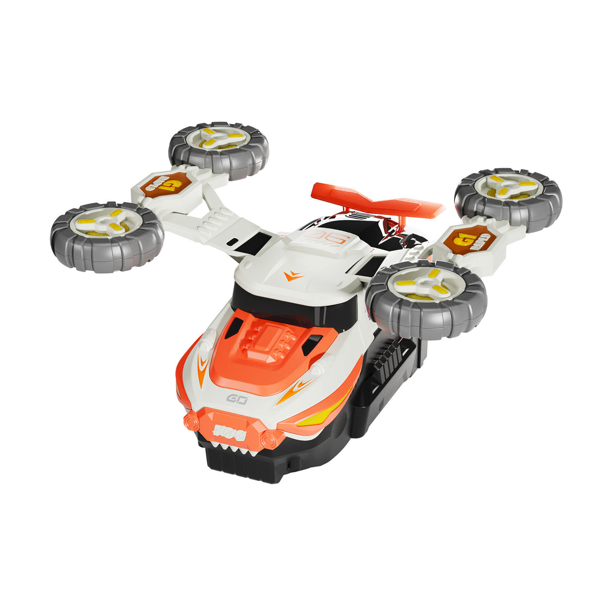 Electric winged transforming war vehicle with lights and music, stunt rotation, universal steering car, off-road vehicle…