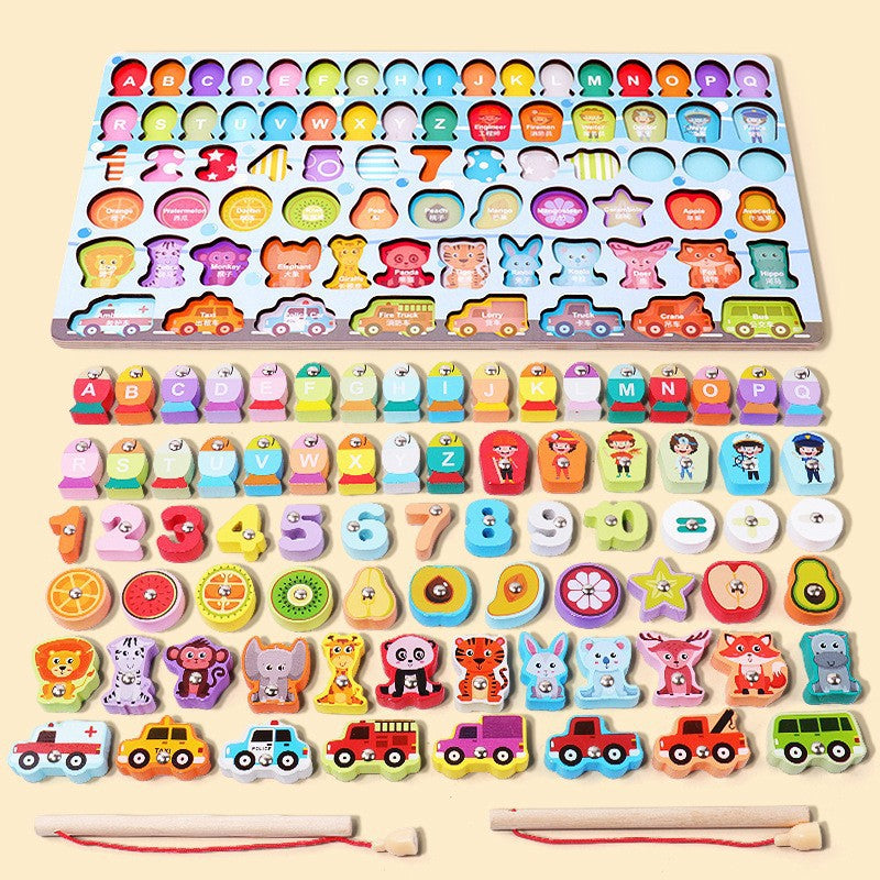 Children's Toys, Early Education Montessori Teaching Aids, 1-3 Years Old, Educational Logarithmic Board Puzzles, Baby Smart…