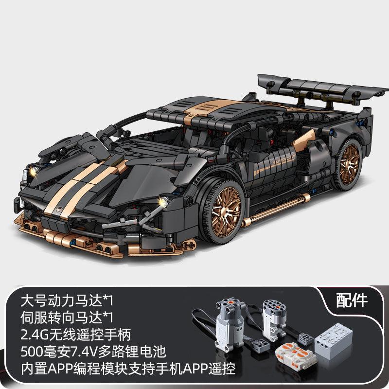 911 Electroplated Purple Apollo Sun God Drift Sports Car Model High-Difficulty Assembly Building Blocks Toy Wholesale…