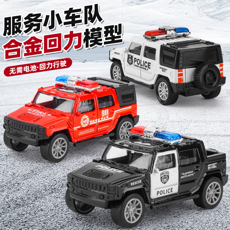 Internet Celebrity Kidsren's Toy Car Model Boy Baby Educational Toy Artificial Alloy Pull-Back Off-Road Vehicle Stall Toy
