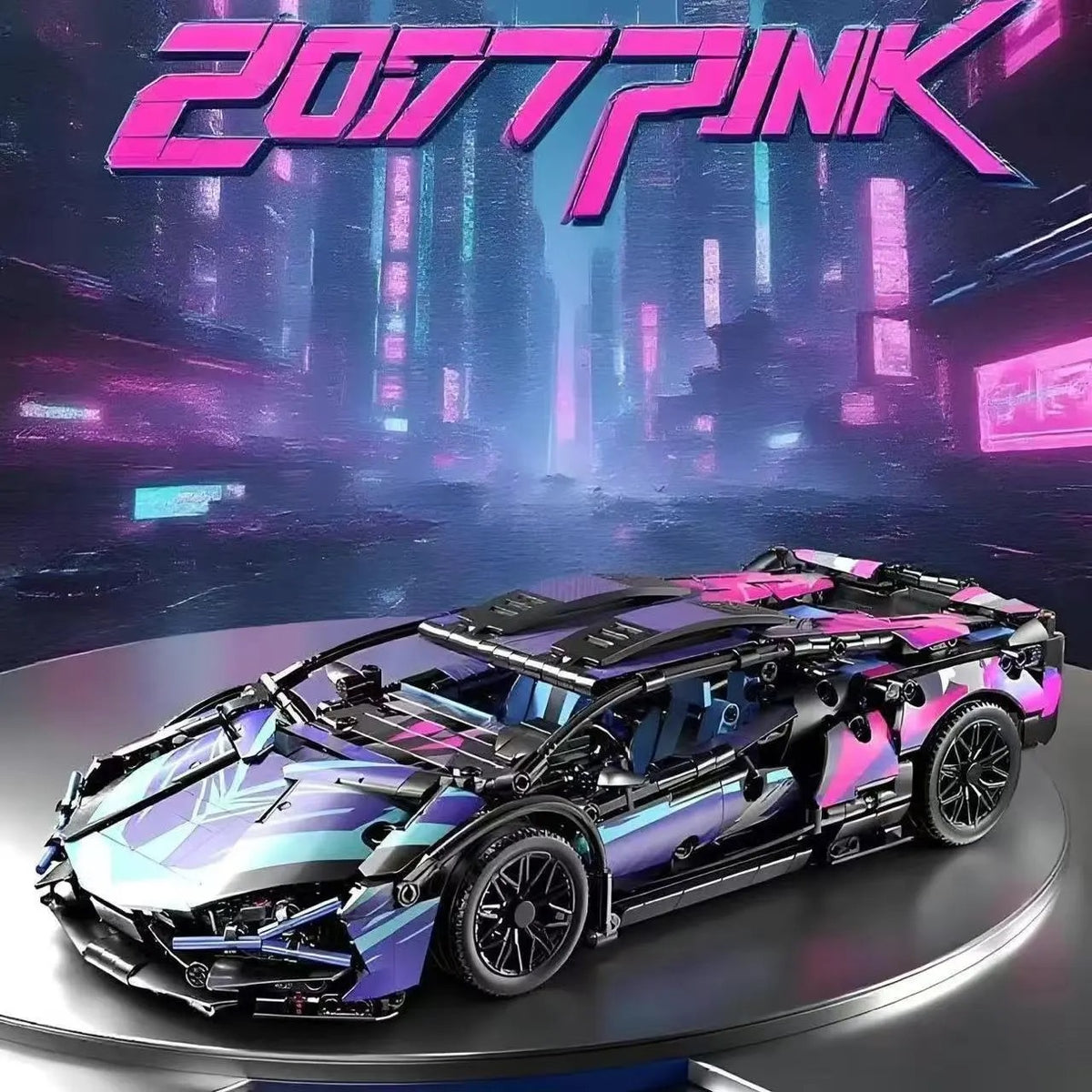 Cross-Border New Product Cyberpunk Building Block Ornaments 911 Lamborghini Space-Themed Sports Car Children's Toy Car…