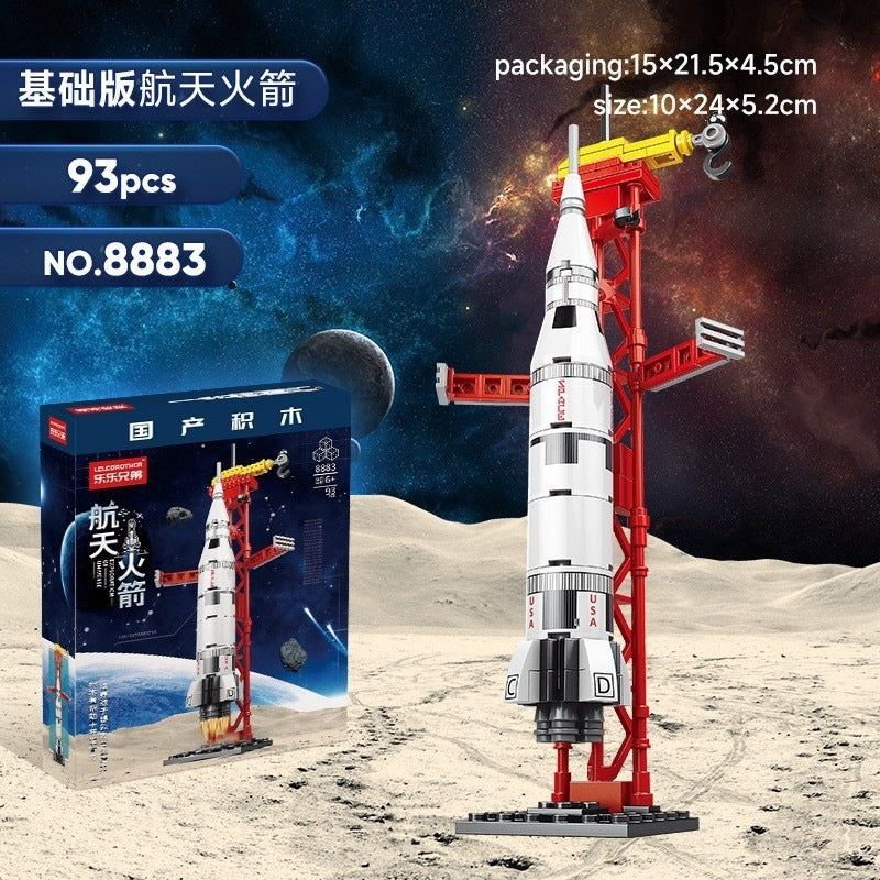 Military Assembly Building Blocks Aircraft Carrier Destroyer Rocket Ship Small Particle Children's Educational Toys Boys'…