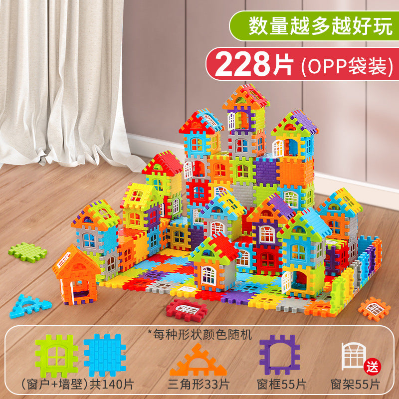 Cross-Border Children's Building Blocks Large Particle Cube Assembly Toys for 3-6 Year Old Boys and Girls Educational Model…