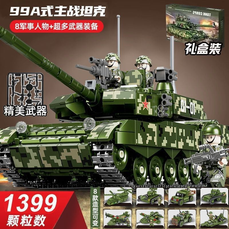Military Assembly Building Blocks Aircraft Carrier Destroyer Rocket Ship Small Particle Children's Educational Toys Boys'…