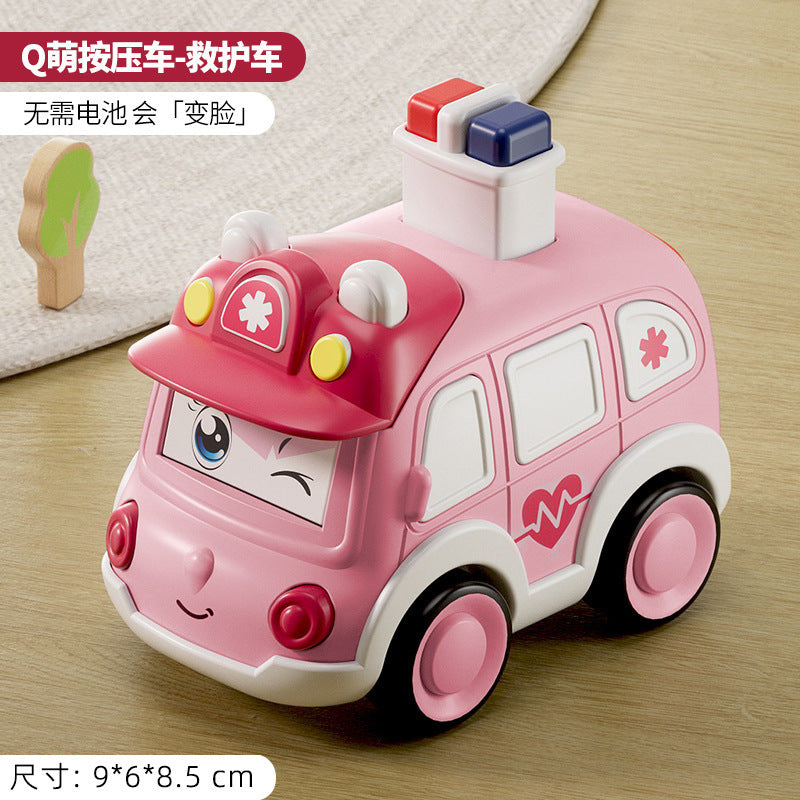 Children's Push Car Ambulance Police Car Toy Boys' Construction Vehicle Inertia Car Popular Street Stall Product Chenghai…