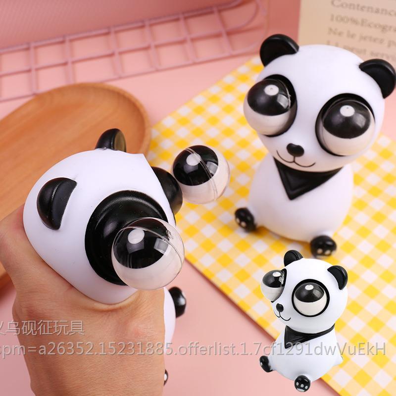 Pop-Eyed Panda Stress Relief Plush Toy, Staring Bear, Squeezable Bear Plush Toy, Funny Prank Toy - image 4