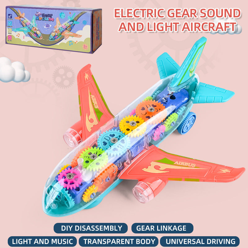 Walmart Hot-Selling Children's Electric Gear Sound and Light Airplane Wholesale in Stock DIY Disassembly Educational Toy…
